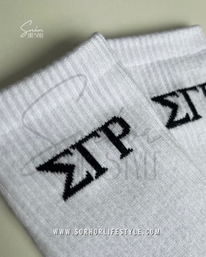 Greek Letter Socks