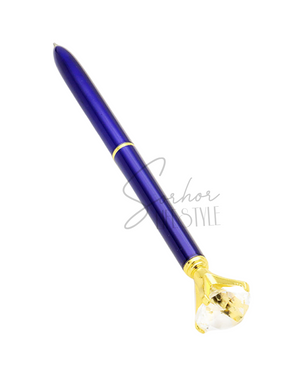 Blue & Gold Diamond Pen